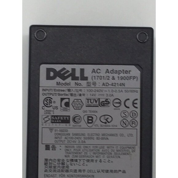 Dell 1701 1702 1900FP AC/DC Power Supply Adapter Model AD-4214N Computer - Picture 4 of 9